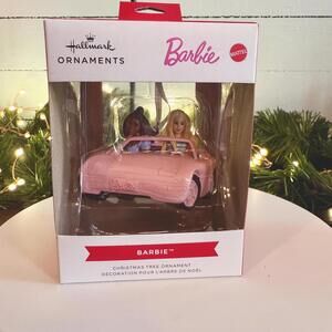 Pink Barbie Car Hallmark Ornament - NIB